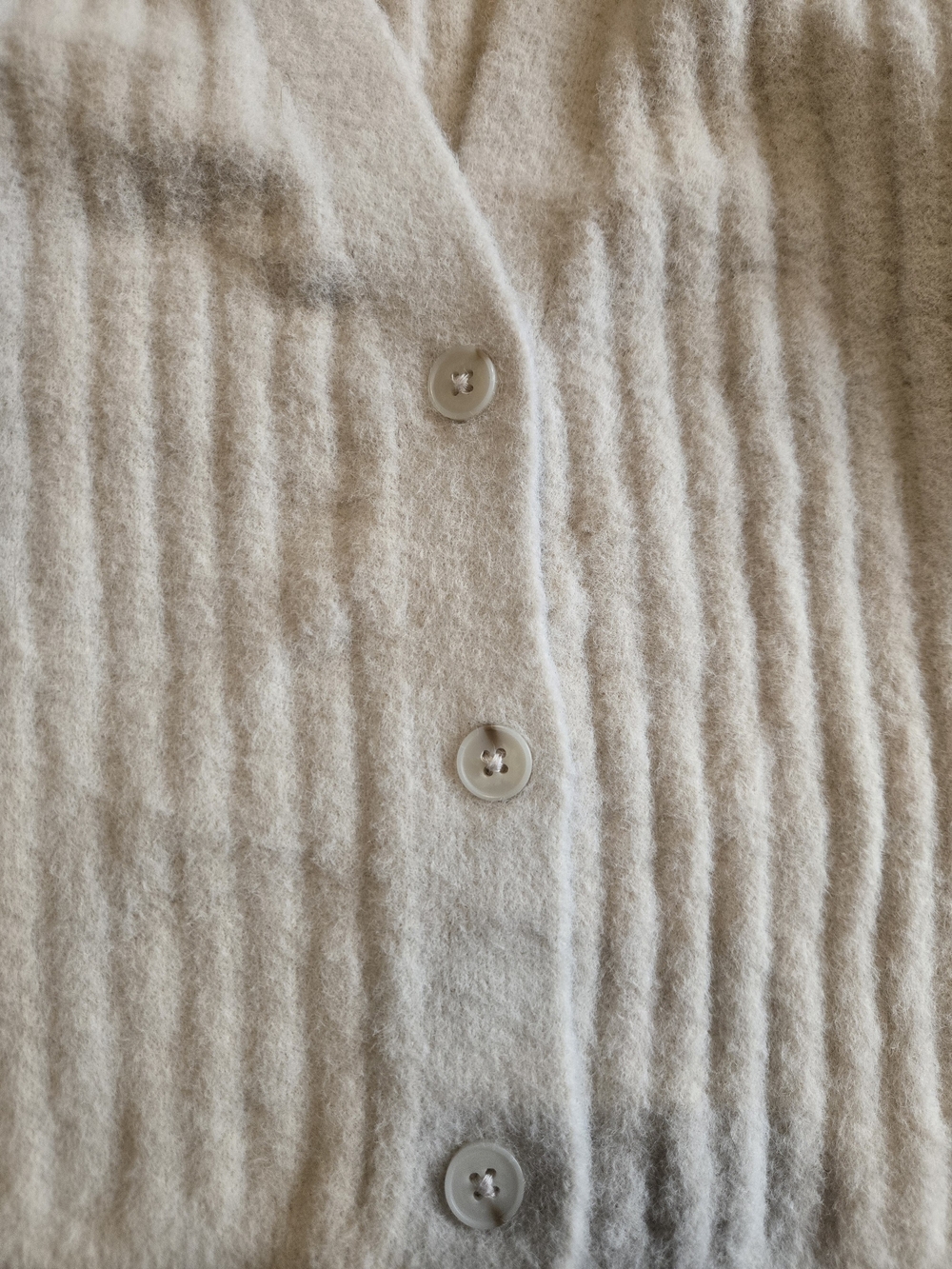Wilfred Cream Ribbed Button-Front Cardigan - Picture 3 of 5